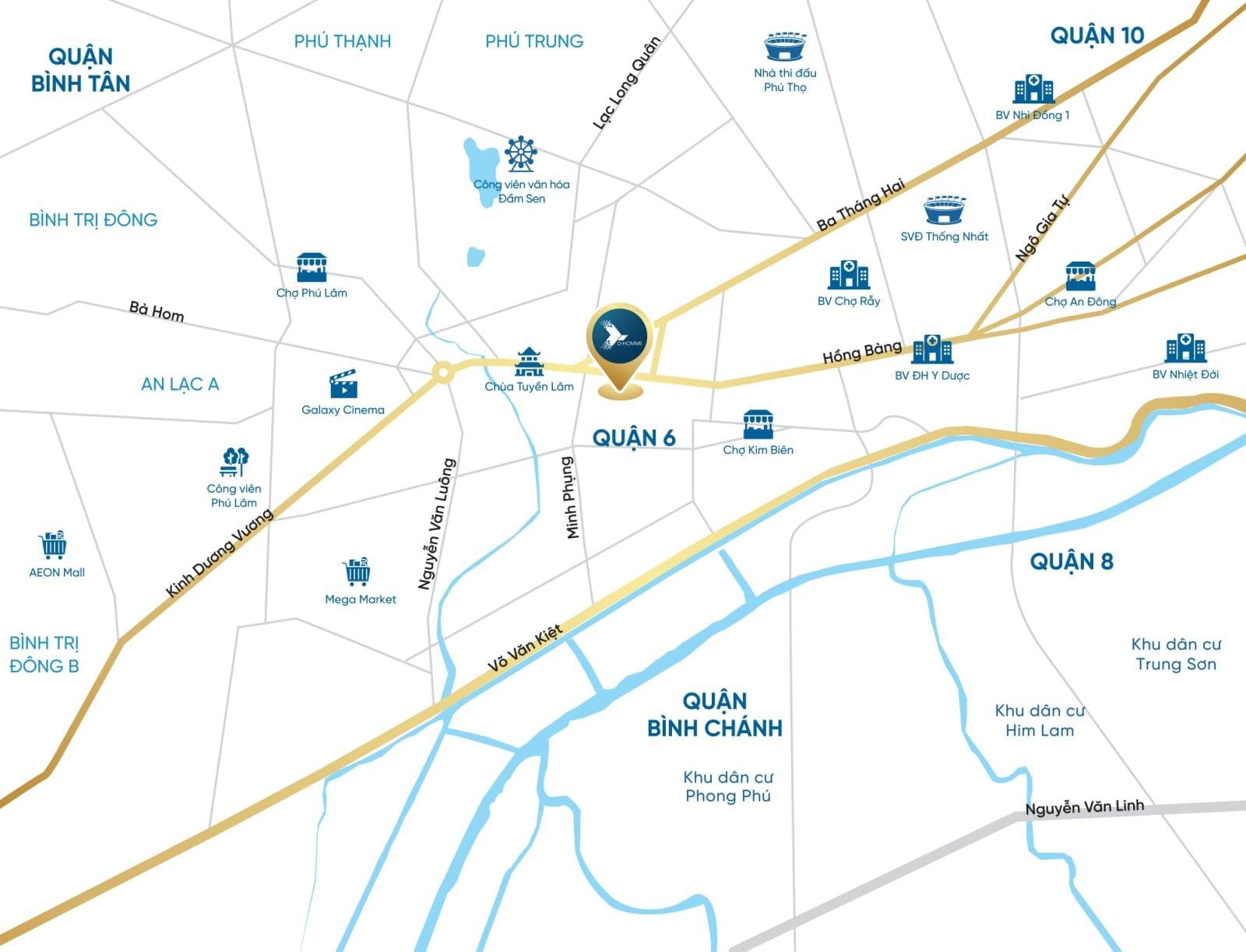 Vị trí căn hộ D-Homme